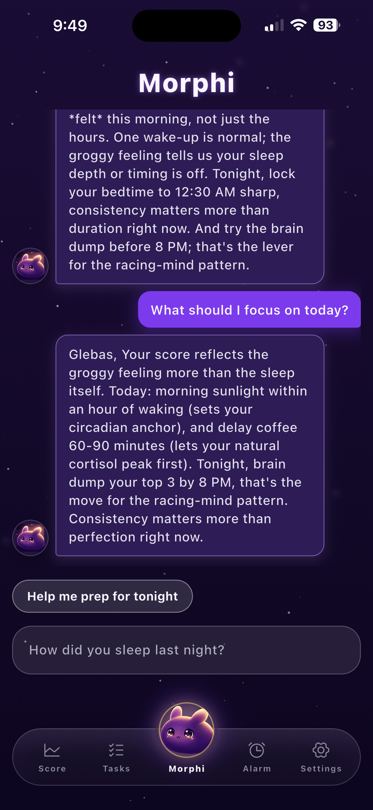 Coach — talk to it about your sleep