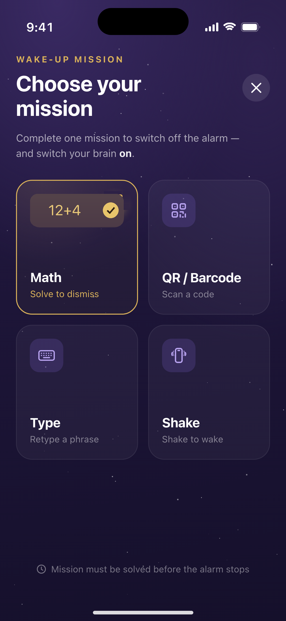 Wake-up quest — a quick mission to get you out of bed